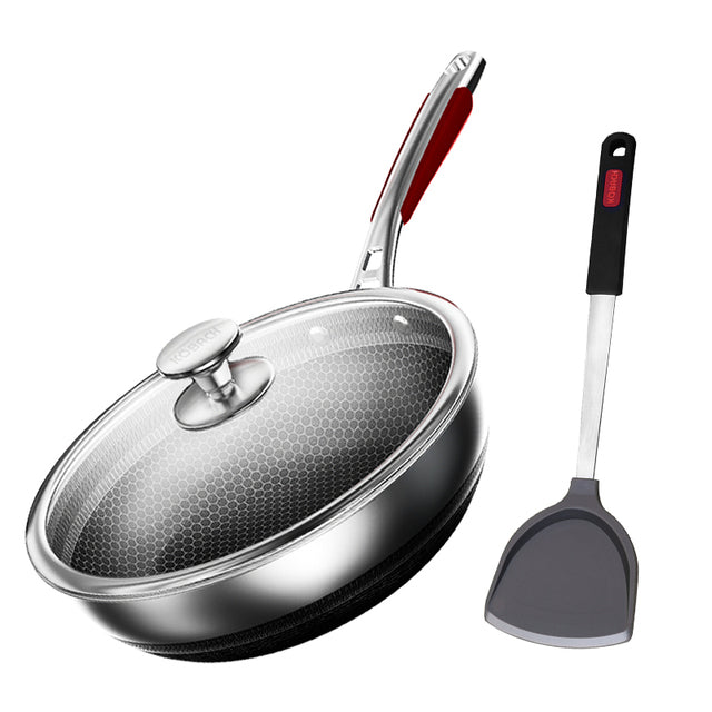Frendorf | Bratpfanne Küche Antihaftpfanne Edelstahlpfanne Antihaft Wok