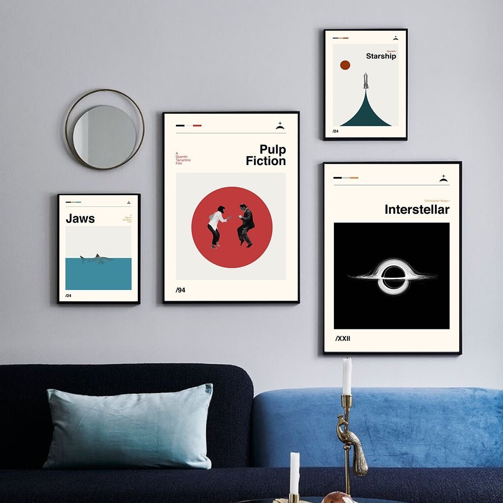 Ikonische Filme Retro Wandkunst Leinwandposter
