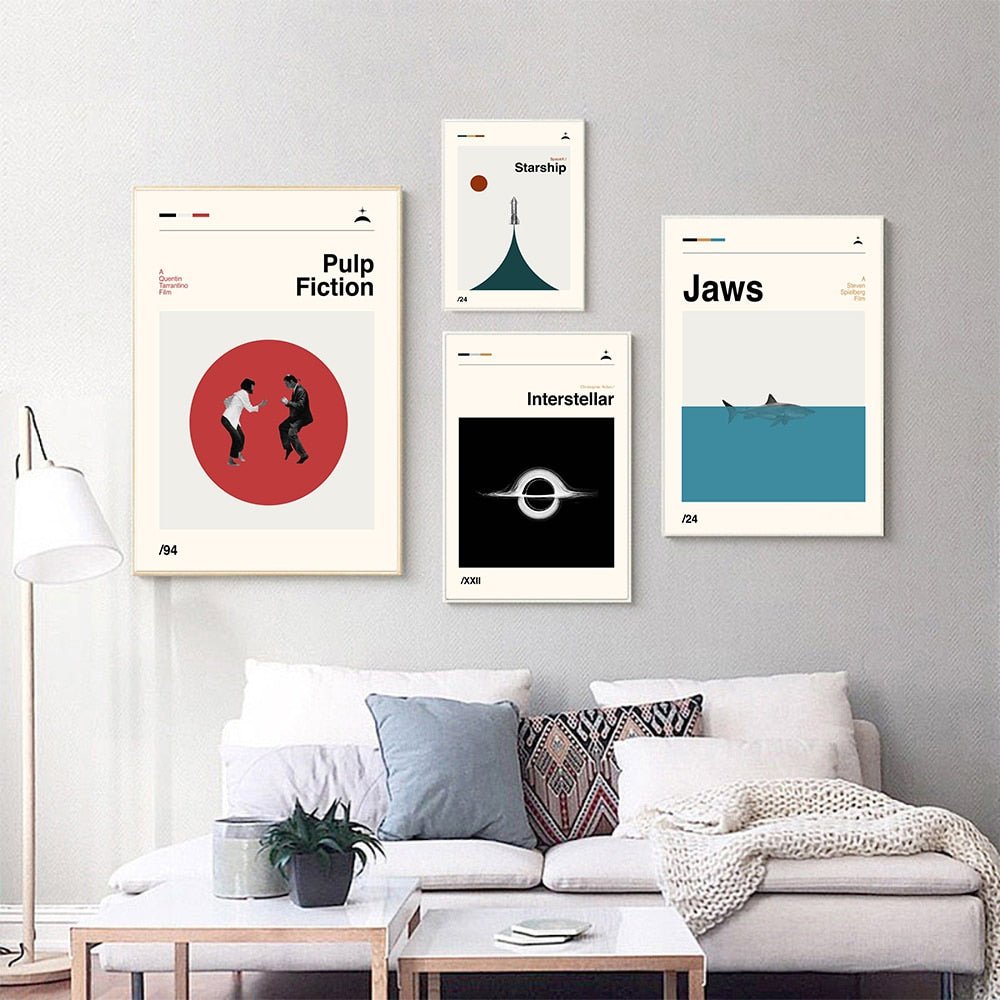 Ikonische Filme Retro Wandkunst Leinwandposter