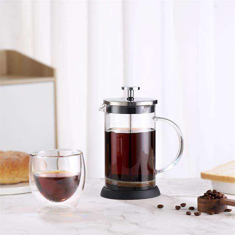 Frendorf | 1000ml mini manuelle hochborosilikatglas mit Deckel French Press Kaffeebereiter