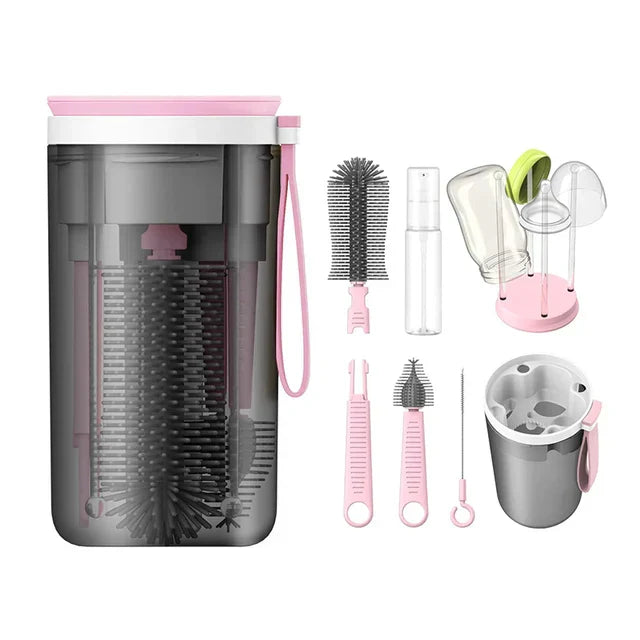 Frendorf | Babyflaschen-Reinigungsset – Praktische Bürste mit Zubehör für einfache Pflege unterwegs