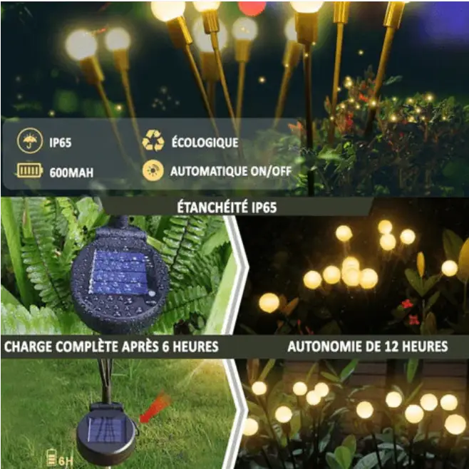 Die Magie der Solar-Lampe mit Glühwürmchen-Effekt