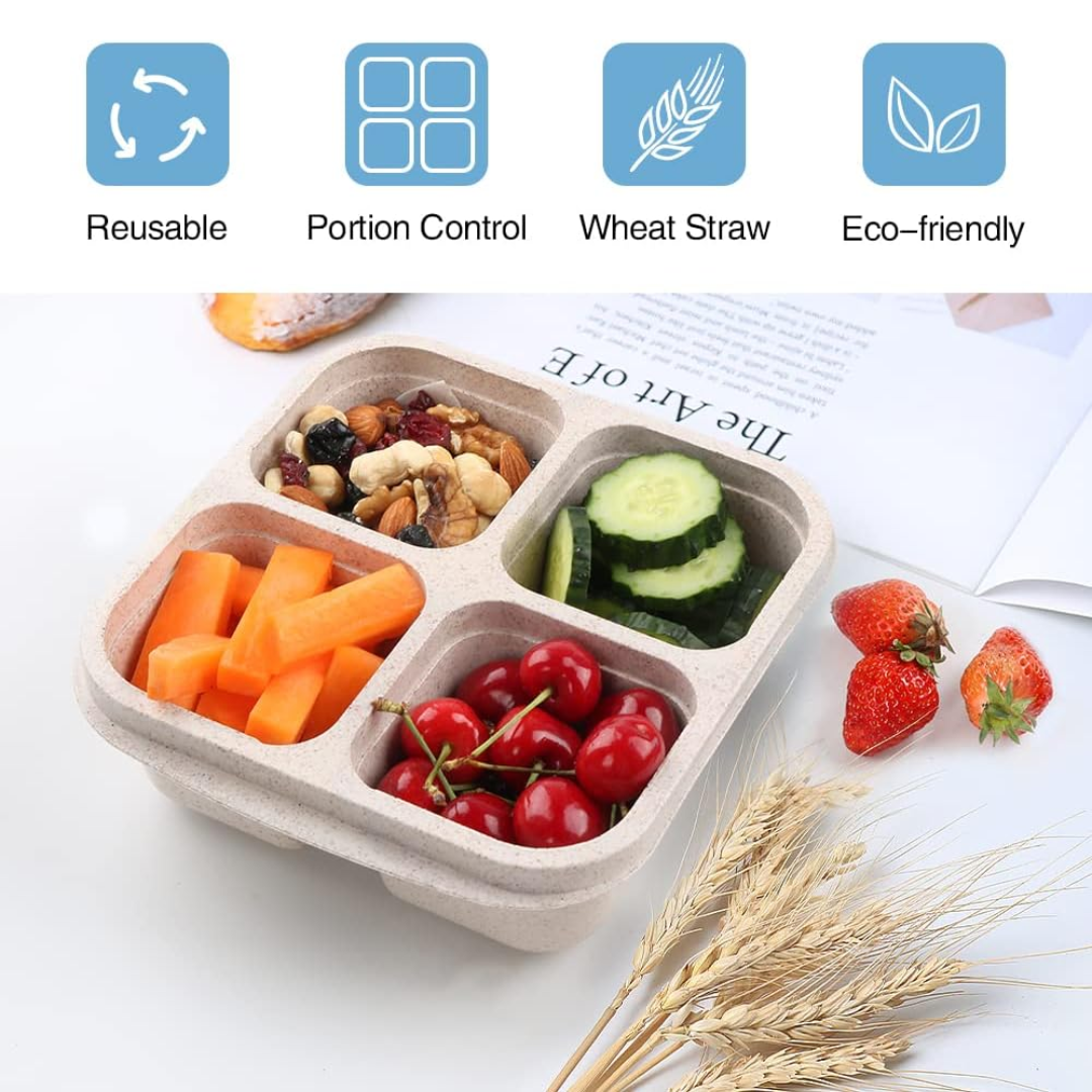 Frendorf | Bento-Style 4-Fach Meal-Prep-Boxen (4er-Pack) – Bento4You