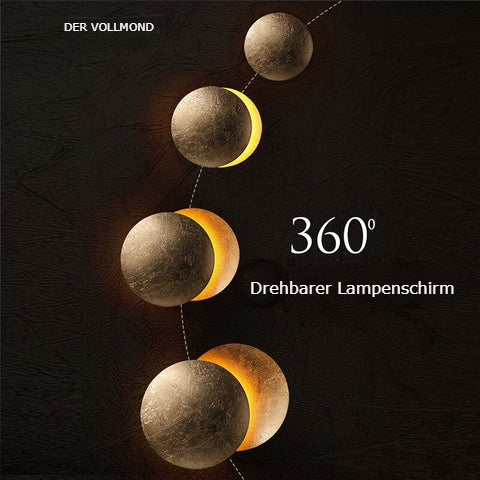 Frendorf | SolGlow Sonnenfinsternis LED-Wandleuchte | Modernes Stimmungslicht | Elegante Wandlampe für Wohnzimmer & Schlafzimmer