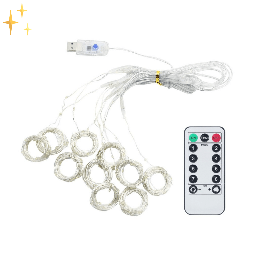 Frendorf | Lampenvorhang mit Fernbedienung und beweglichem Licht für eine warme, sichere Atmosphäre zu Hause