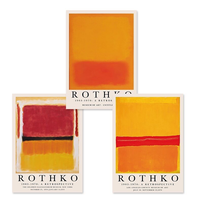 Moderne abstrakte Rothko Wandkunst Poster