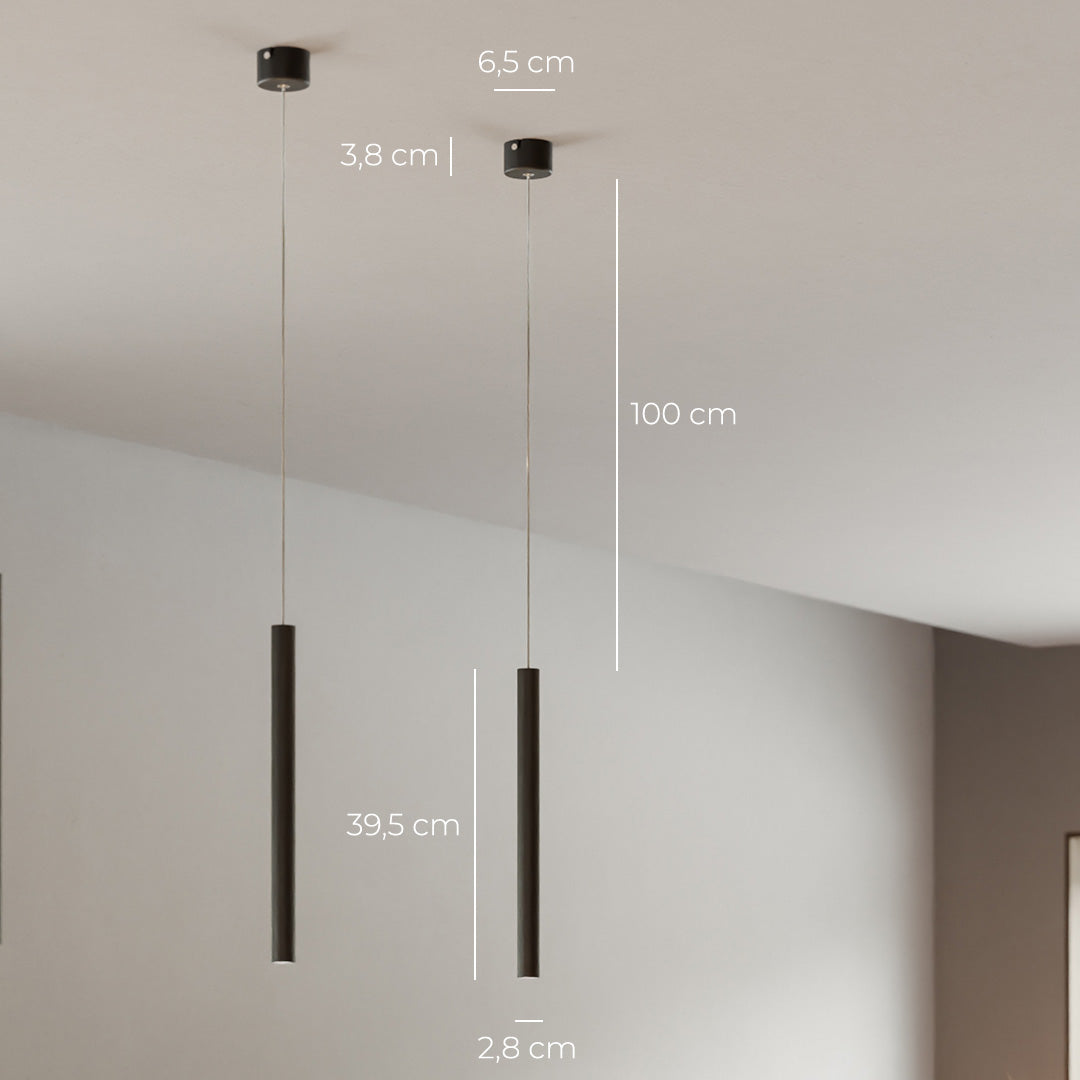 Frendorf | RayAura Minimalistische LED Pendelleuchte | Modernes Design | Elegante Deckenlampe für Wohnzimmer & Büro
