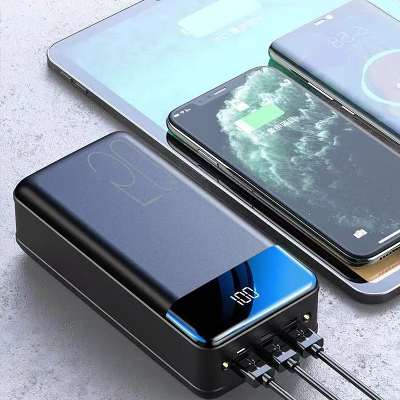 Frendorf | 50000mAh große Kapazität Powerbank Mobiltelefon Super Schnelles Laden Mobiles Stromtablett Mobiler Computer Externer Stromversorgung