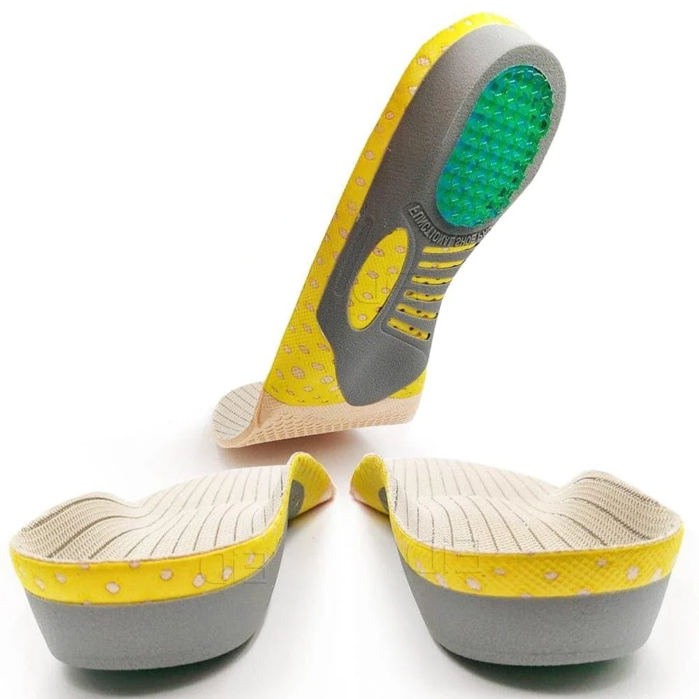 Frendorf | 2 Stück Premium-orthopädische Gel-Einlegesohlen Orthopädische Fußgesundheit Sohle Polster für Schuhe Einlage Fußgewölbe-Stütze für Plantarfasziitis Unisex
