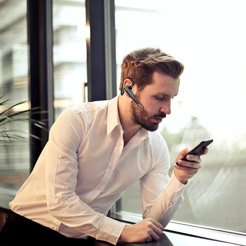 Frendorf | Bluetooth 5.1 Geräuschreduzierendes Headset | Dual-Mikrofon, Ergonomisches Design & Freisprechen für Profis