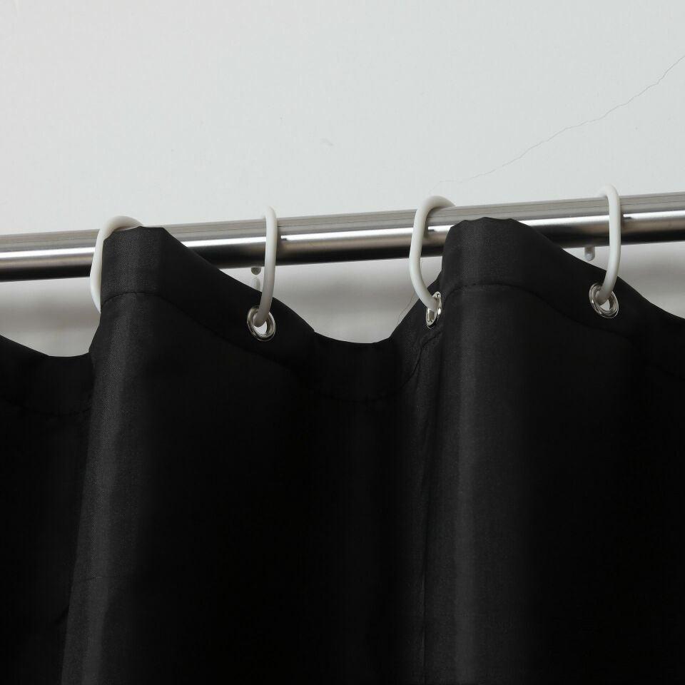 Wasserdichter schwarzer Polyester-Duschvorhang mit verschiedenen Größenoptionen