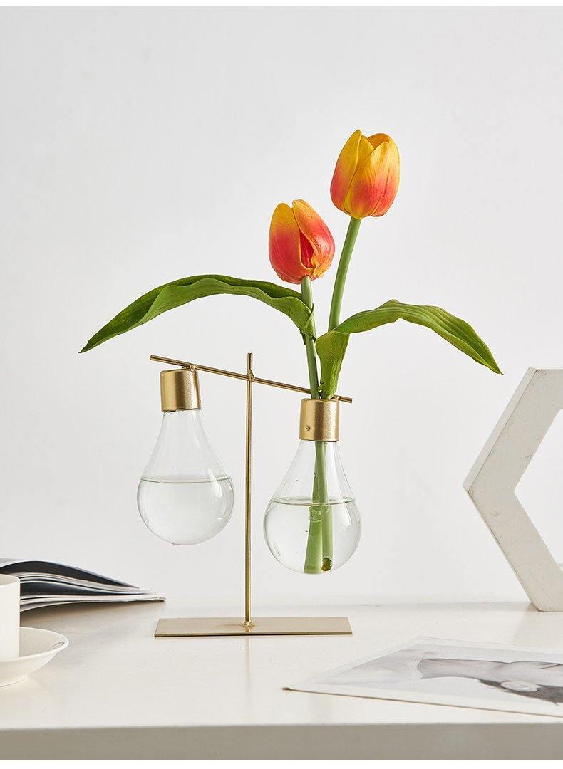 Frendorf | BloomBulb Pflanzenvermehrungs Vase | Zeitloses Design | Deko für Zuhause & Büro | Einzel & Doppel