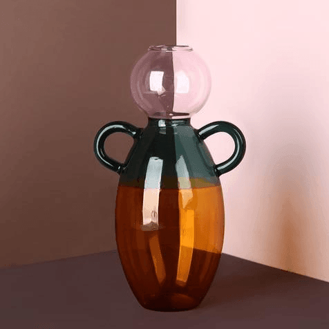 Frendorf | AurumVase Verspielte Glasvase mit Farbtönen | Modernes Design | Deko-Highlight für Wohnzimmer & Küche