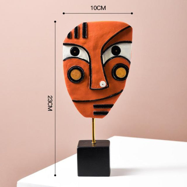 Abstract Pop Art Gesicht Home Skulptur