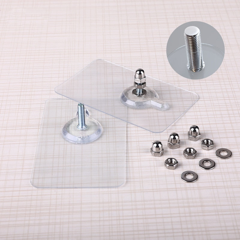 Frendorf | 10 Stück Schwerlast Punch-Free Transparente Klebehaken