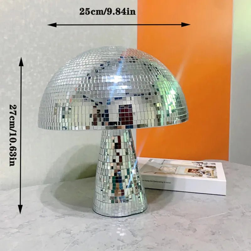 Retro-Stil Glas Disco Pilz Dekoration