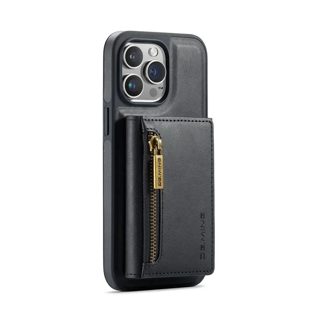 Frendorf | RFID iPhone Wallet Hülle | Abnehmbare magnetische Leder-Autohalterung Stoßfeste Hülle