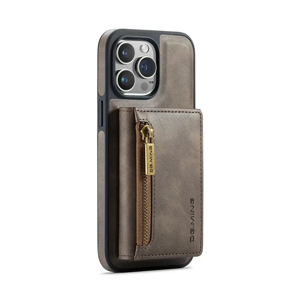 Frendorf | RFID iPhone Wallet Hülle | Abnehmbare magnetische Leder-Autohalterung Stoßfeste Hülle