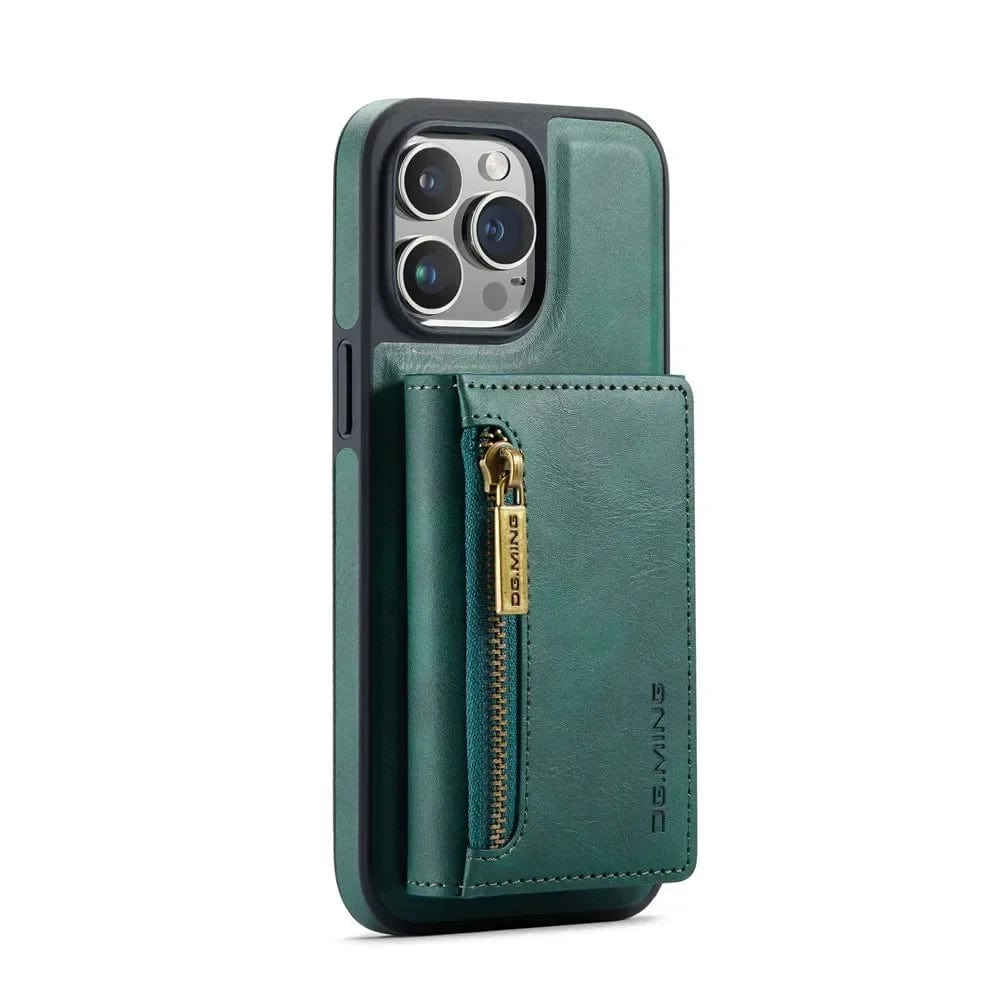 Frendorf | RFID iPhone Wallet Hülle | Abnehmbare magnetische Leder-Autohalterung Stoßfeste Hülle