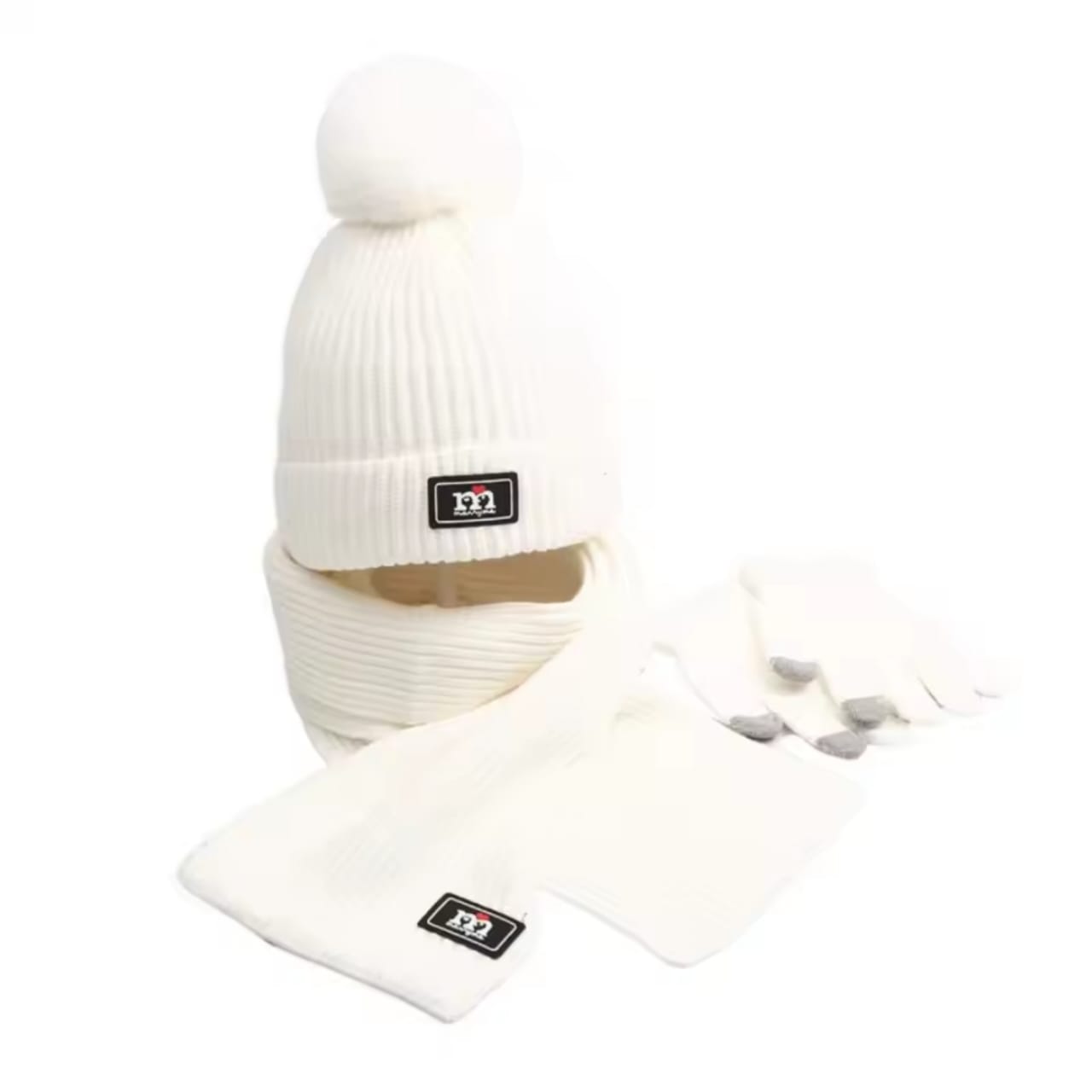 Frendorf | 3 in 1 Winter Kinder Mütze, Schal Set und Handschuhe