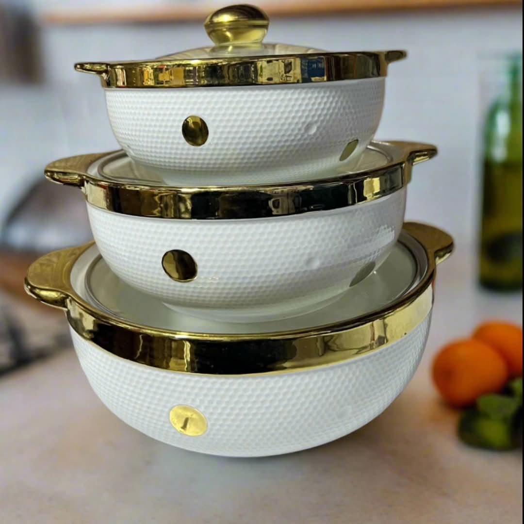 Frendorf | 3 Stück Keramik Suppe/Servier Töpfe