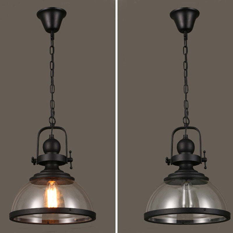 Antike Glas Eisen Retro Industrie Kronleuchter Hängende Deckenleuchten