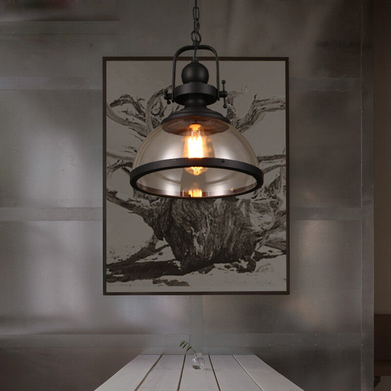 Antike Glas Eisen Retro Industrie Kronleuchter Hängende Deckenleuchten