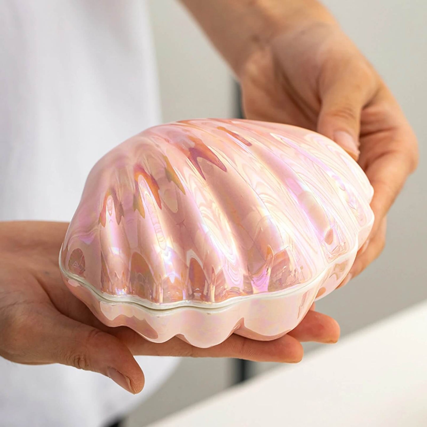 Clam Shell Keramik Schmuckaufbewahrung