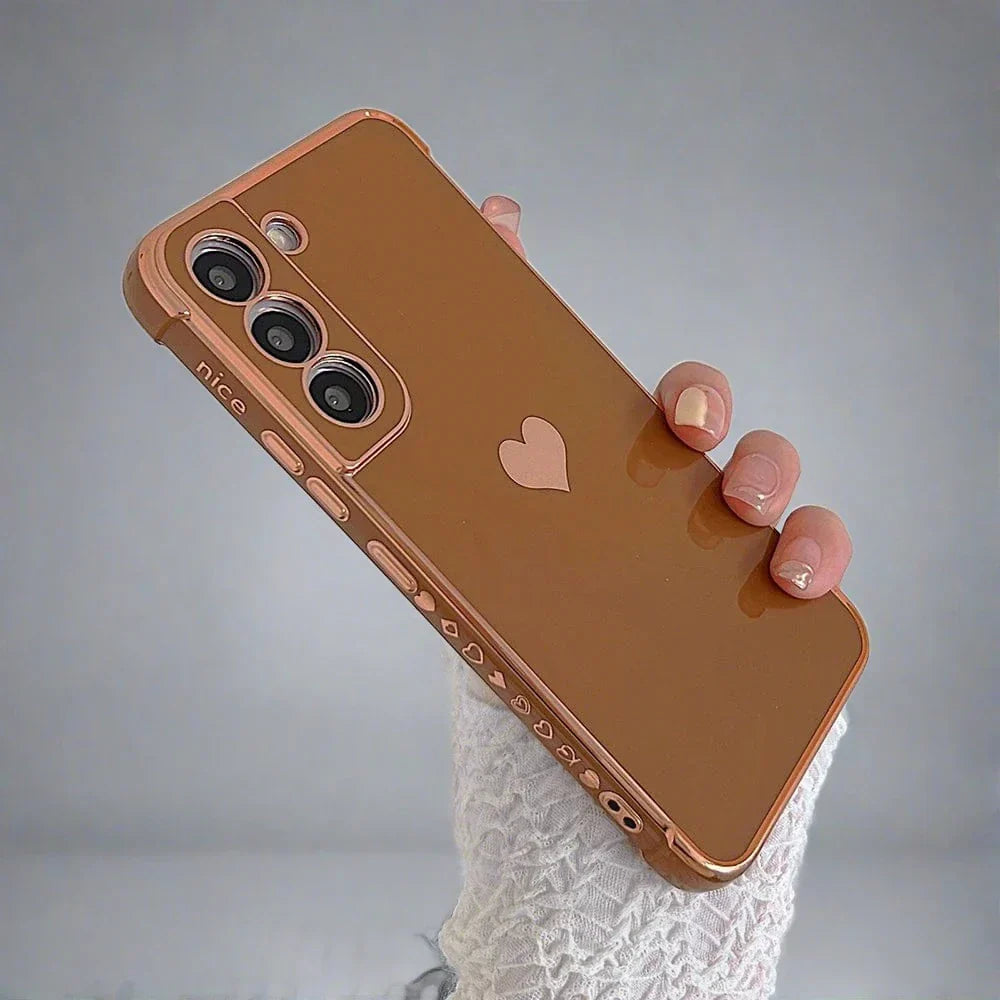 Frendorf | Samsung-Handyhüllen | Luxuriöse, stoßfeste, plattierte quadratische Hülle