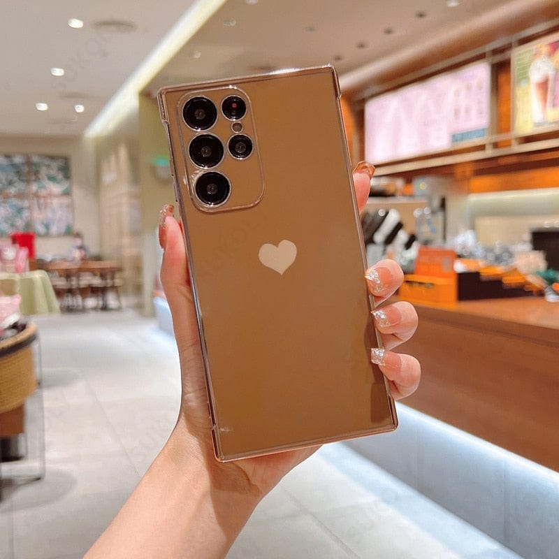 Frendorf | Samsung-Handyhüllen | Luxuriöse, stoßfeste, plattierte quadratische Hülle