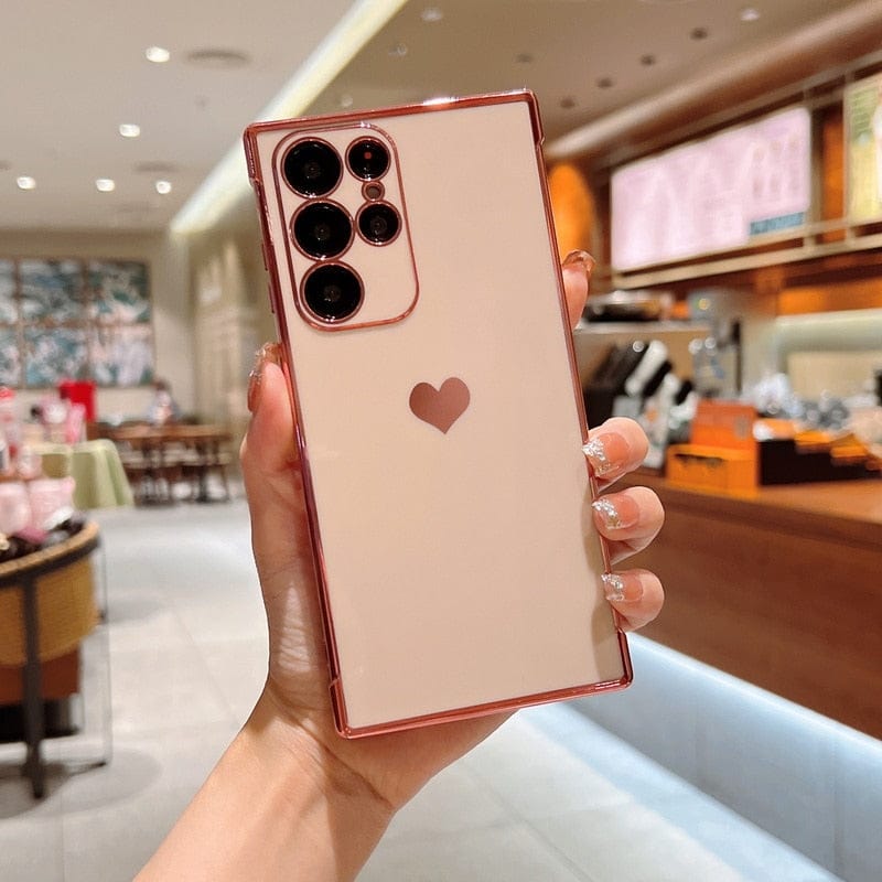 Frendorf | Samsung-Handyhüllen | Luxuriöse, stoßfeste, plattierte quadratische Hülle