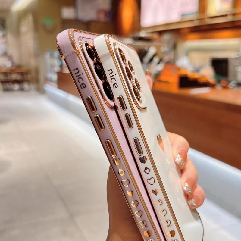 Frendorf | Samsung-Handyhüllen | Luxuriöse, stoßfeste, plattierte quadratische Hülle