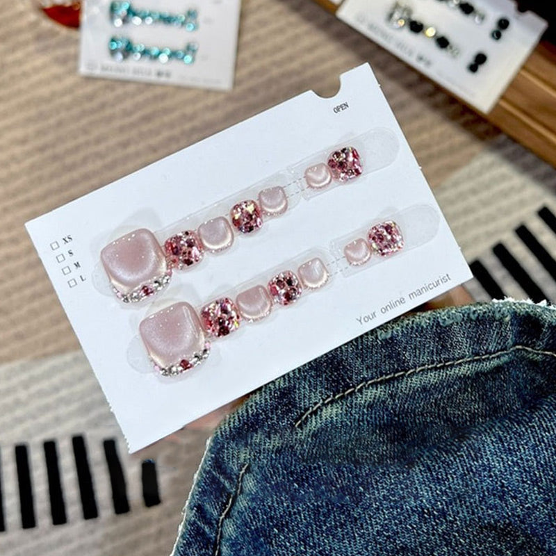 Frendorf | 14 Blätter quadratische Zehennägel zum Aufkleben