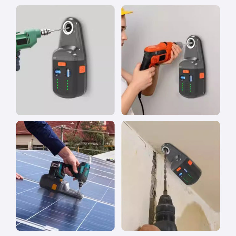 Frendorf | 2-in-1 Elektrischer Bohrer Bit Reiniger und Wasserwaage – Kompakt, Präzise und Vielseitig