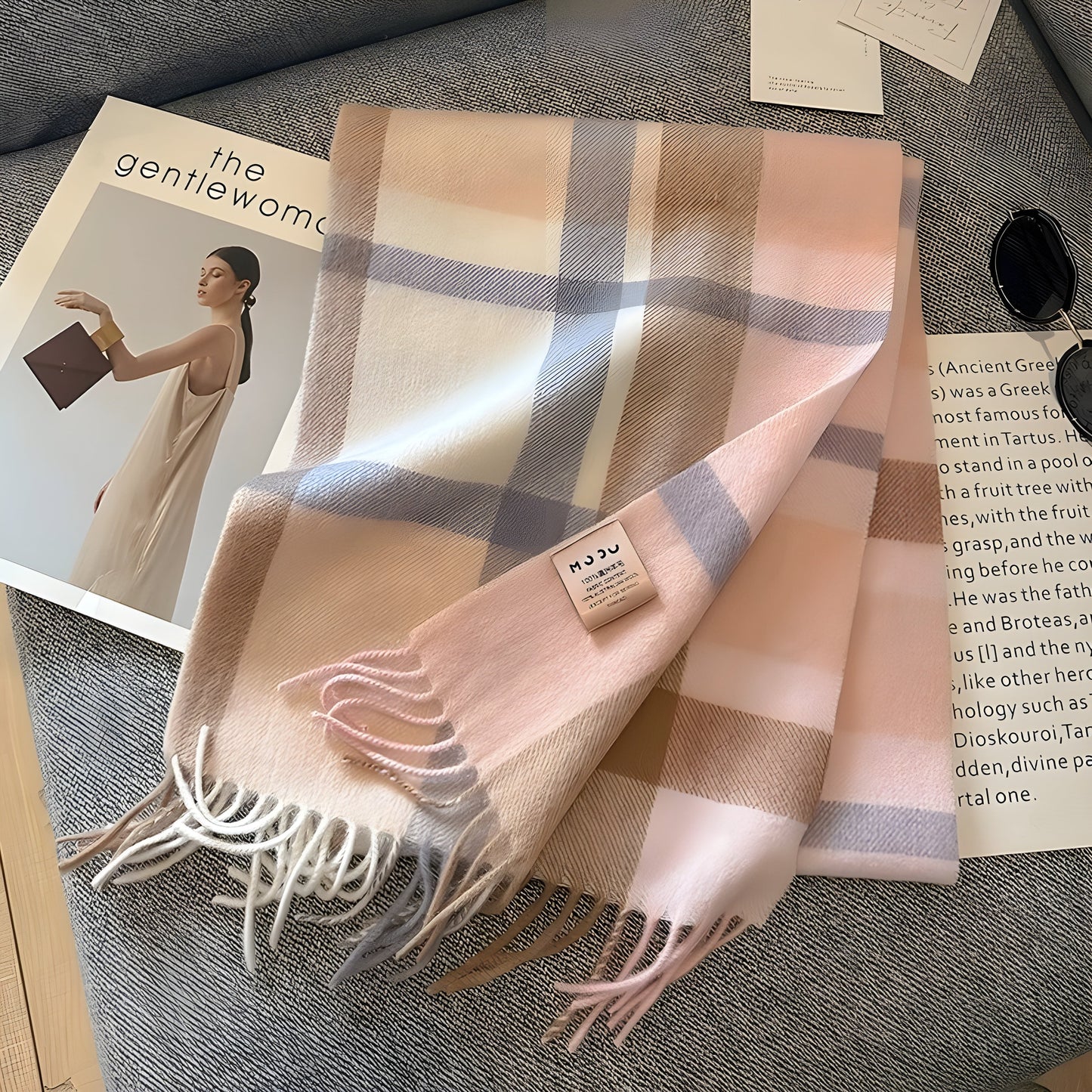 Frendorf | Stilvoller britischer kariert Cashmere Damen Winter Schal - Victoria