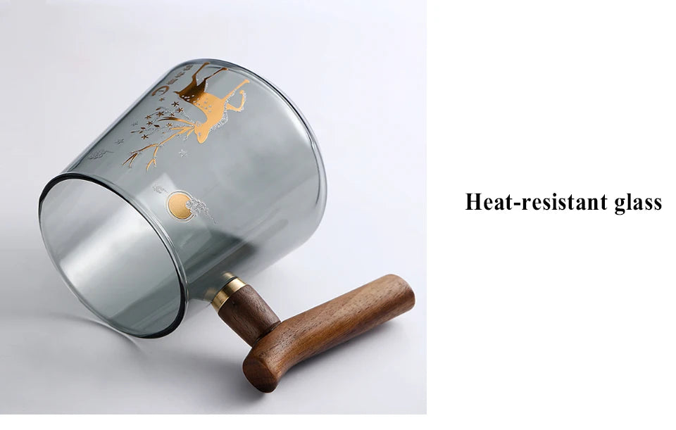 Hochwertiger, hitzebeständiger Glasbecher, Teewassertrennung, Teetasse, Kung-Fu-Teeset, Filter-Wasserbecher mit Deckel, Filter, Büro-Teetasse