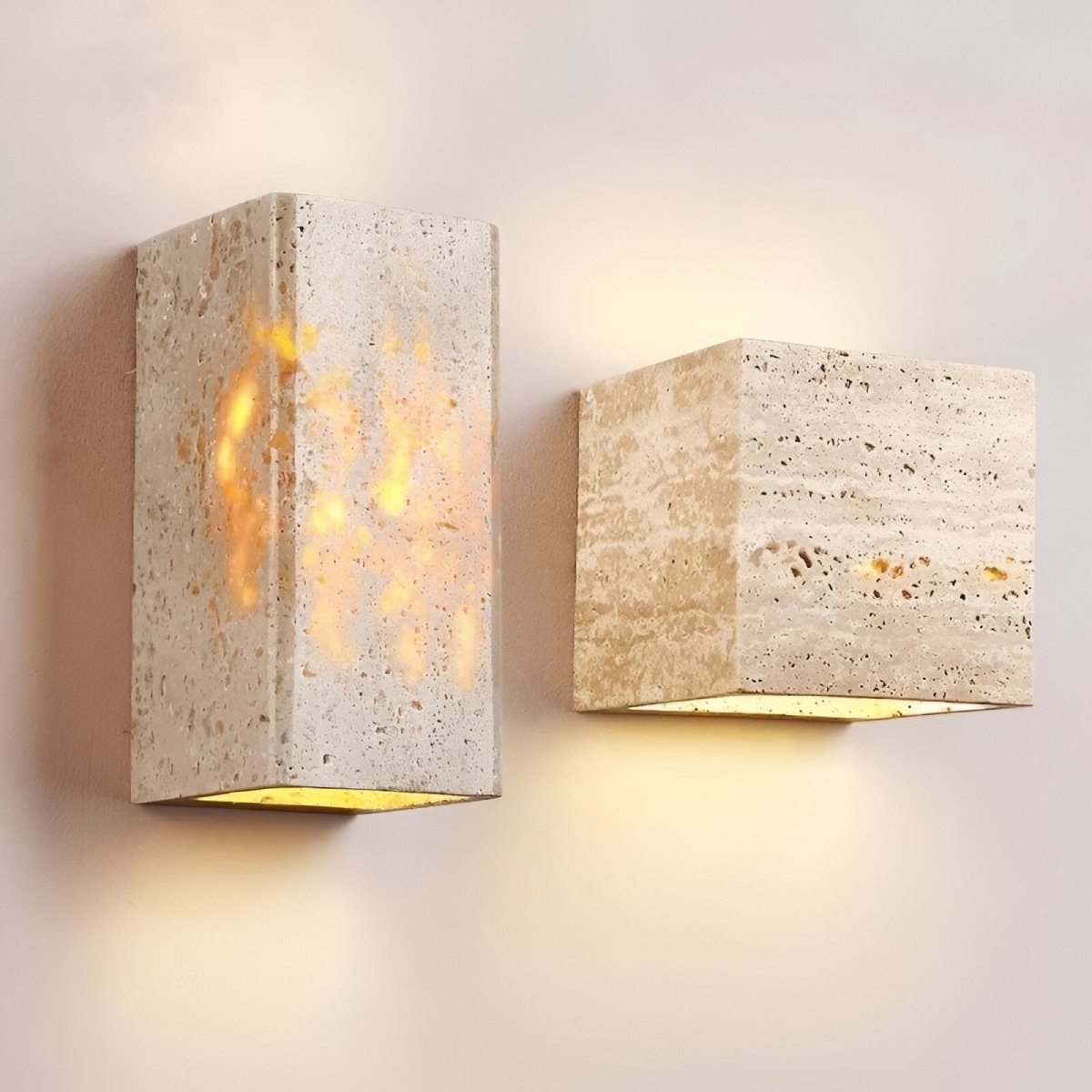 Frendorf | Wandleuchte aus Travertin für eine warme und elegante Atmosphäre