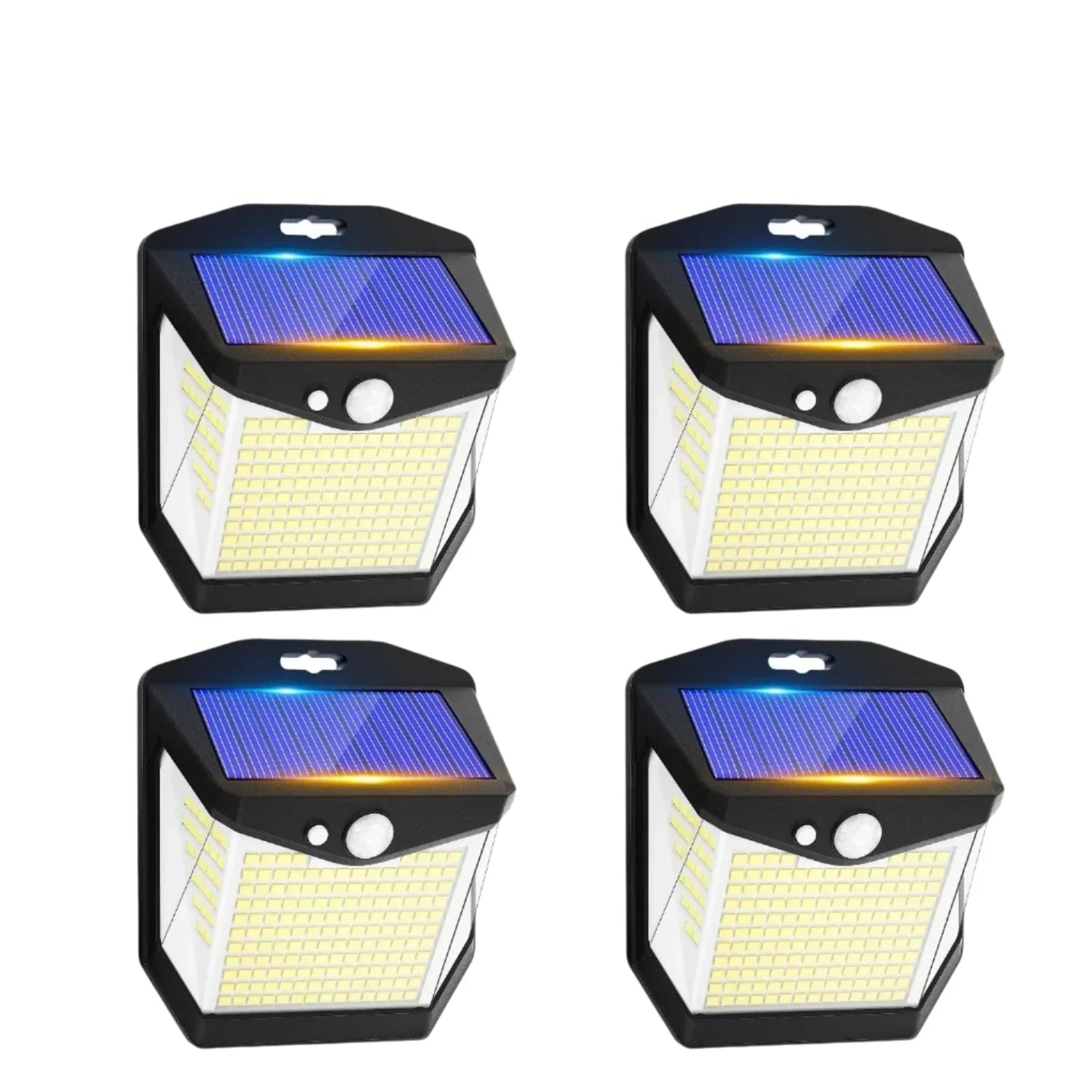 Frendorf | 2x Solar-LED-Wandleuchte mit Bewegungssensor | Wasserdicht, 270° Weitwinkel & 3 Modi für Außensicherheit in Gärten und Höfen