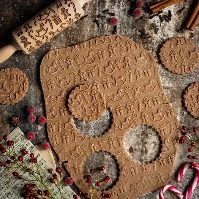 Festlicher geprägt Nudelholz