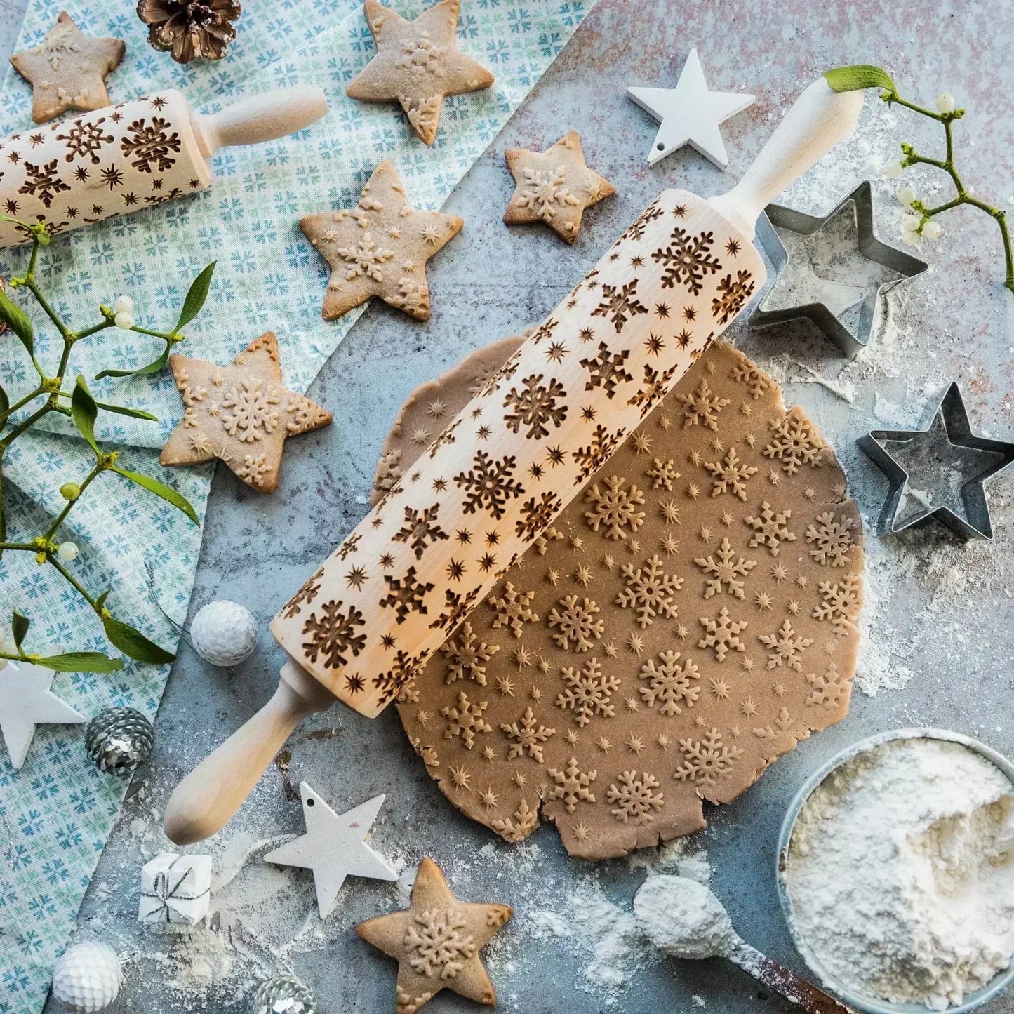 Festlicher geprägt Nudelholz