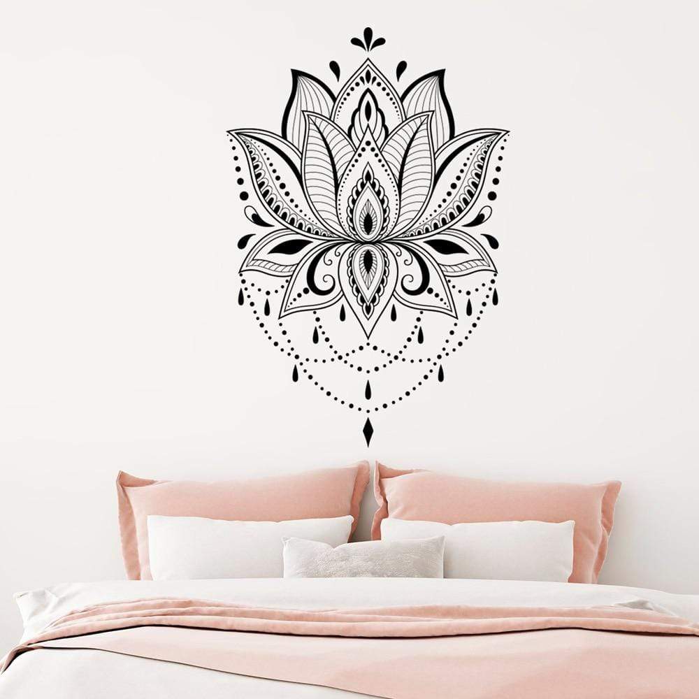 Lotus Mandala Wandaufkleber