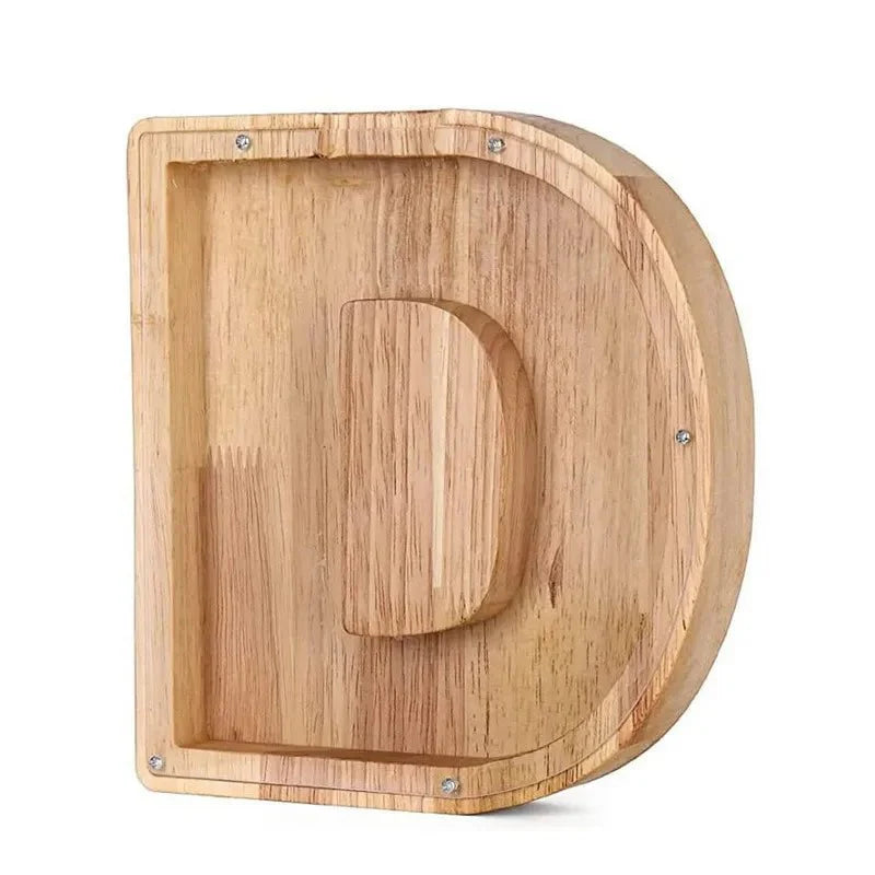 Holz Alphabetbuchstaben 'Initial' Sparschwein