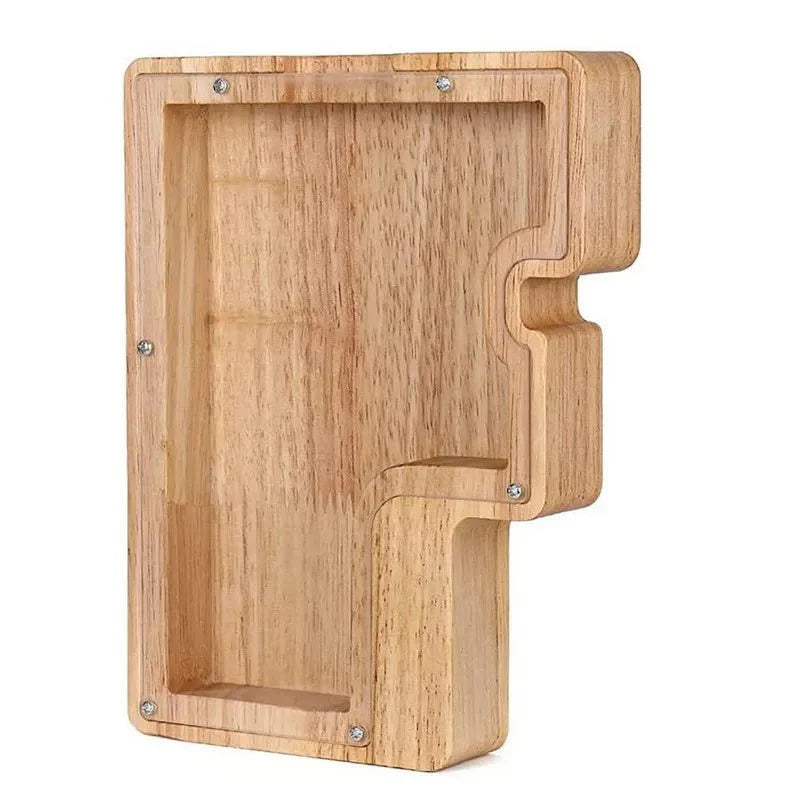 Holz Alphabetbuchstaben 'Initial' Sparschwein
