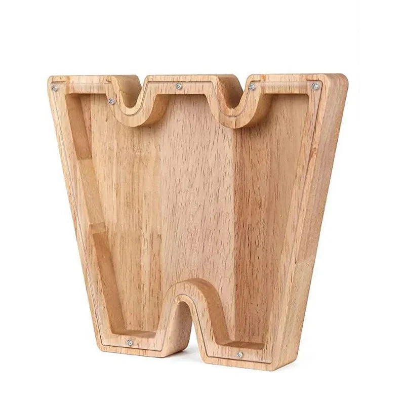 Holz Alphabetbuchstaben 'Initial' Sparschwein