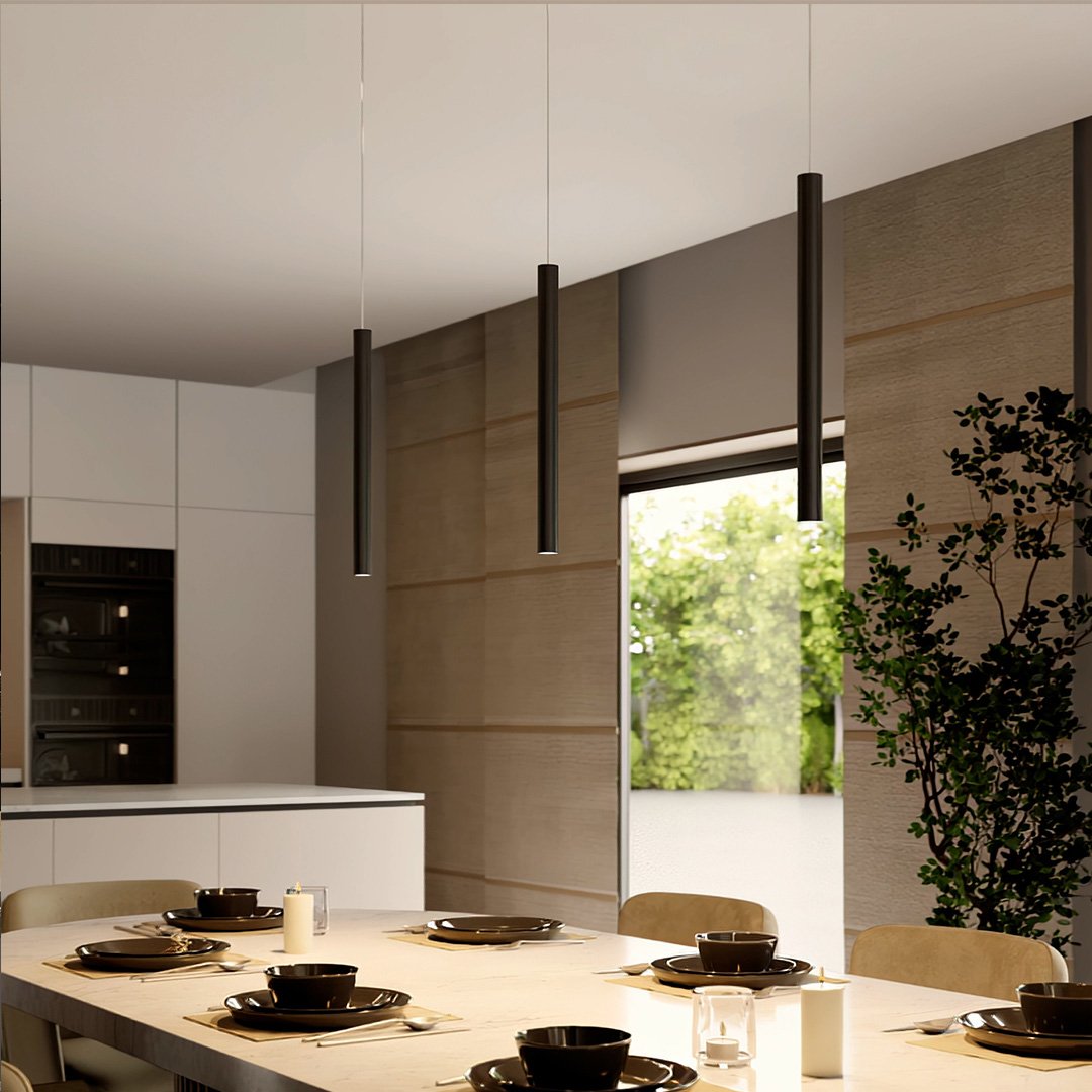 Frendorf | RayAura Minimalistische LED Pendelleuchte | Modernes Design | Elegante Deckenlampe für Wohnzimmer & Büro