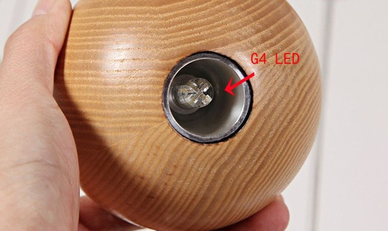 Moderne vielseitige hölzerne Kugel Pendelleuchte