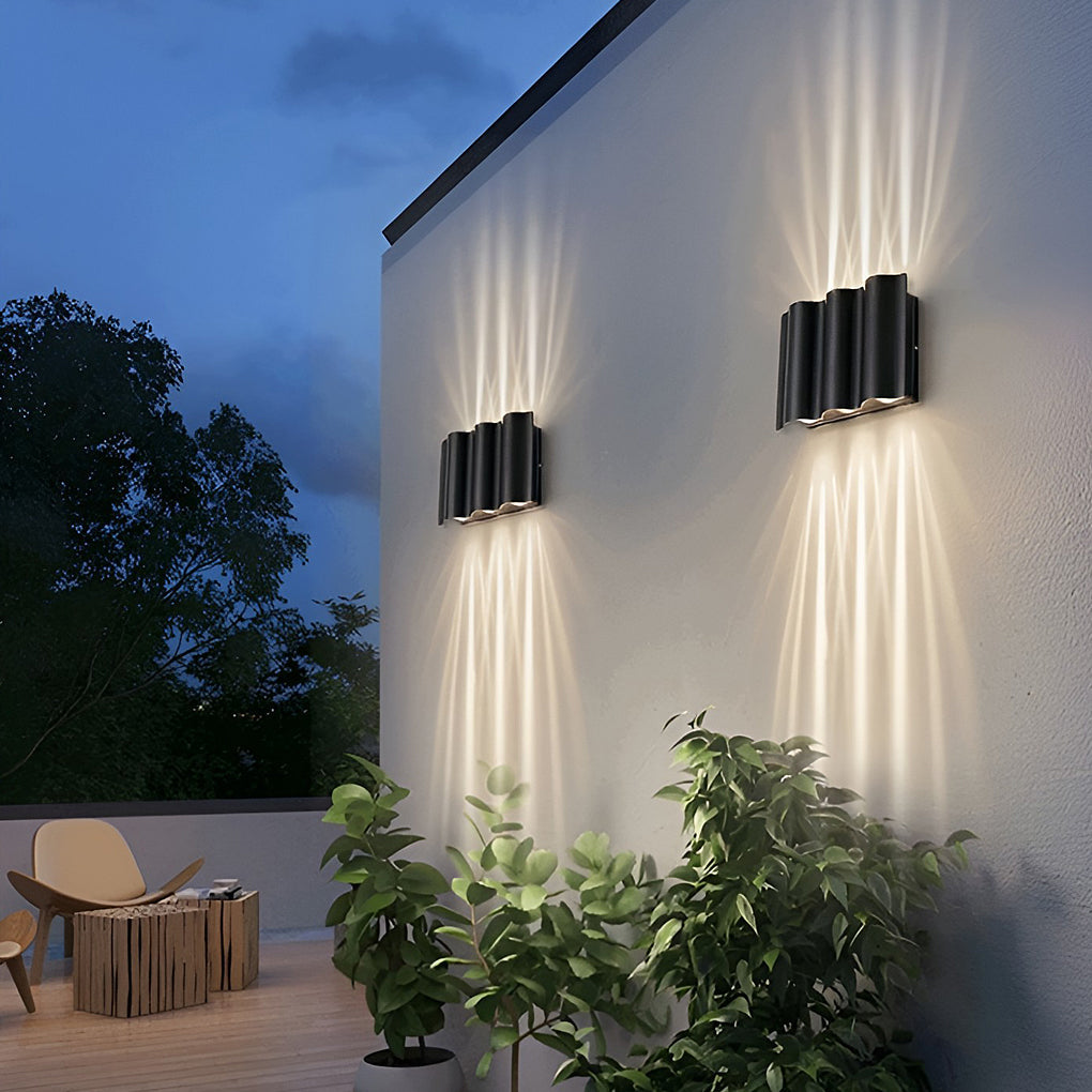 Einzigartiges Arc Design LED Wandleuchter Up und Down Lights Wandleuchter Wasserdicht Außenwandleuchten