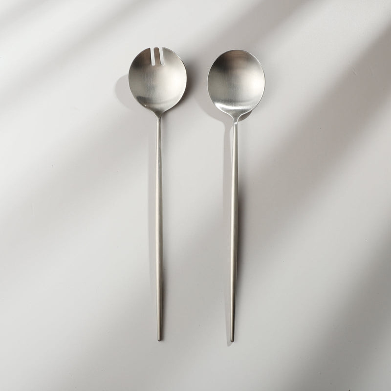 Set vergoldeter Salatbestecke