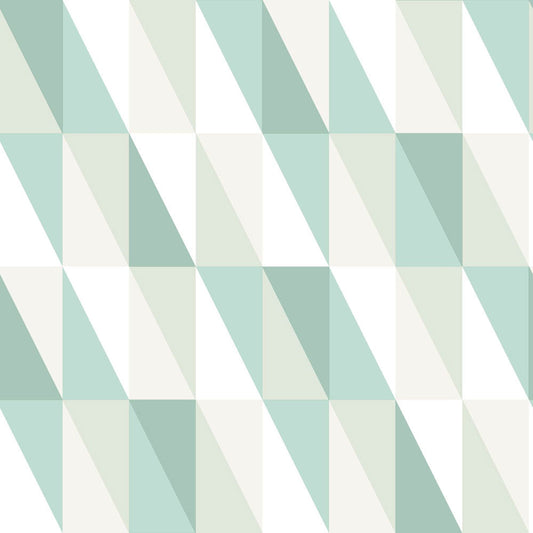 Frendorf | Geometrische Vliestapete, grün-weiße Dreiecke 138920, Little Bandits, Esta