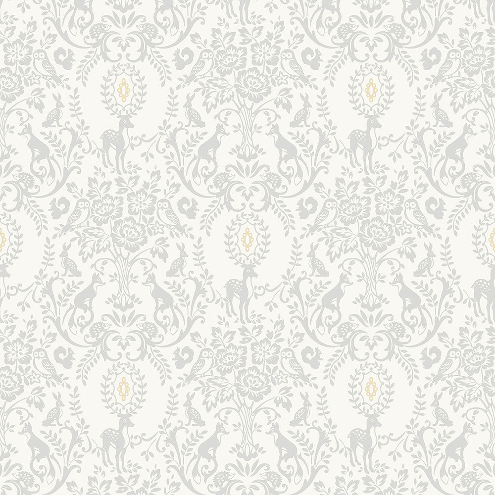 Frendorf | Grau Kinder Tapete - Ornamente, Blumen, Waldtiere JS3311, Jack´N Rose 2024, Grandeco